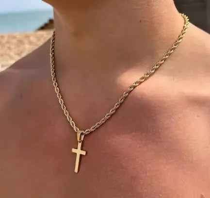 Sleek Cross Pendant Necklace